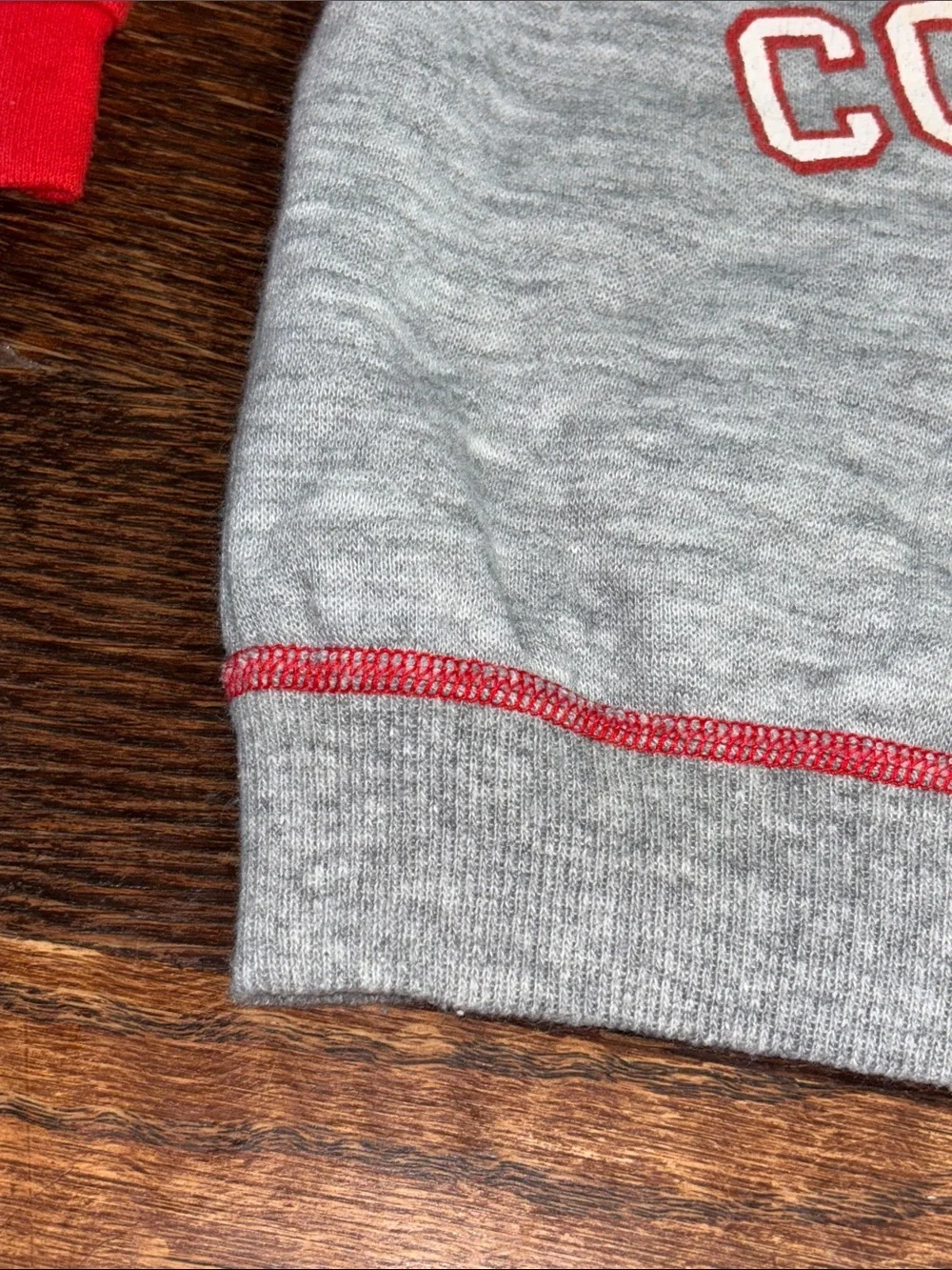 Vintage Carter's 1970’s Gray & Red “O.K. Coach” Sweatshirt 12 months